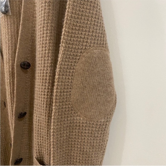 360 Cashmere wool and cashmere waffle knitted grandpa cardigan NEW - Picture 7 of 7